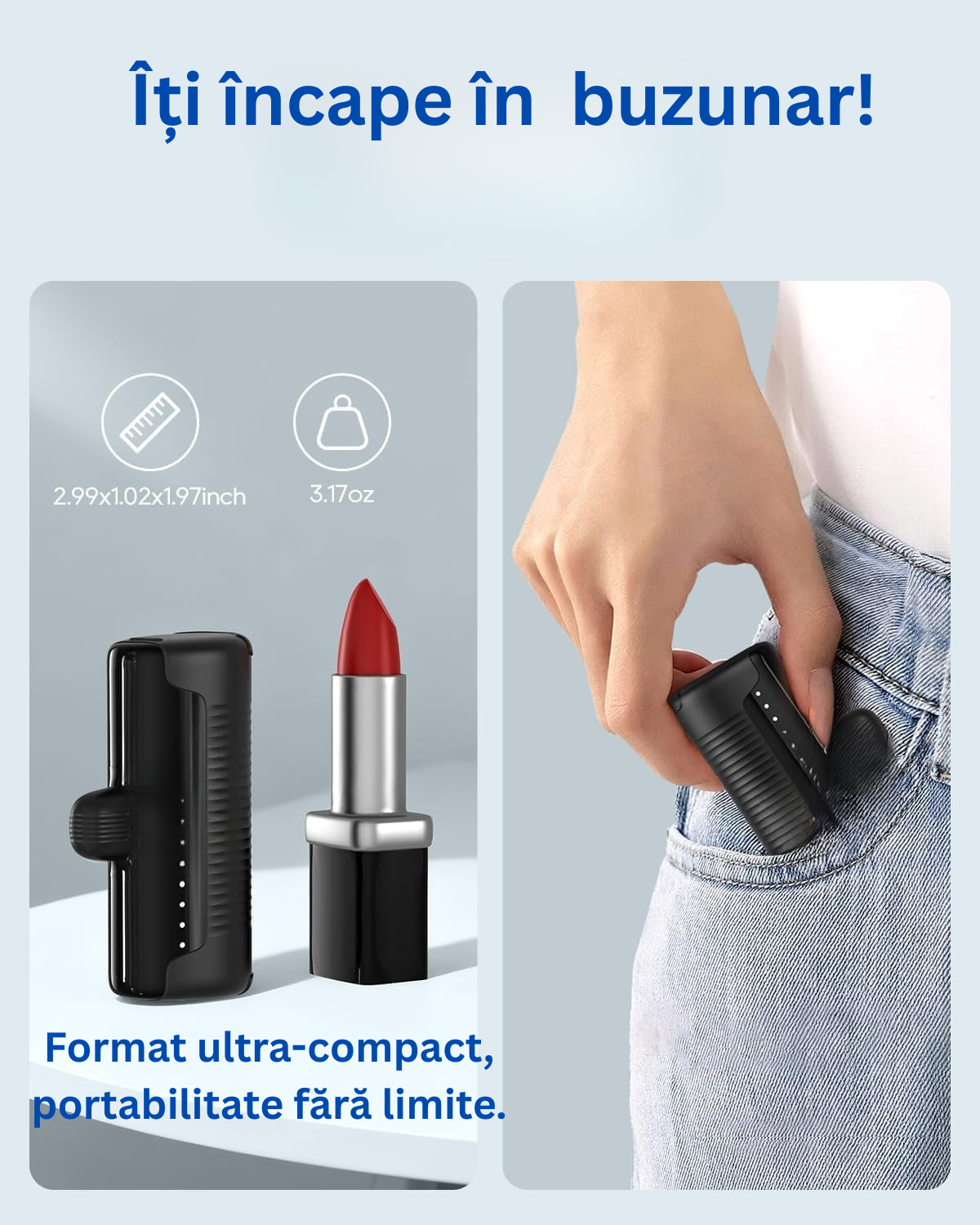 Încărcător Portabil Mini de Buzunar